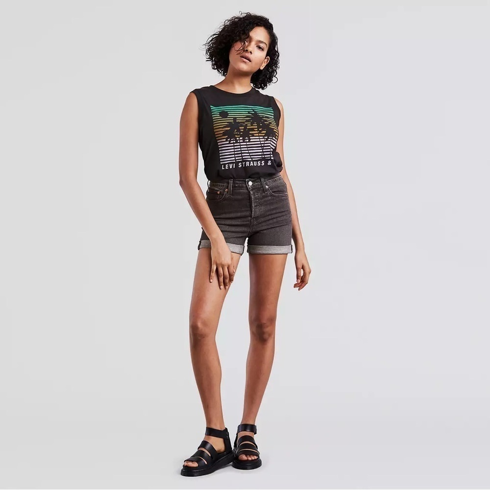 Levi’s Wedgie Fit Shorts Zodiac Black Size 27